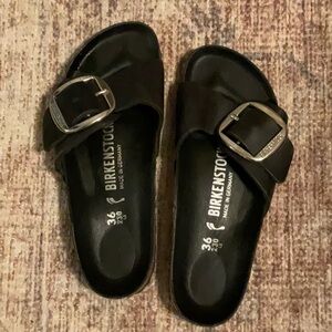 Birkenstock Madrid Big Buckle black, sz 36/6.5, new without box